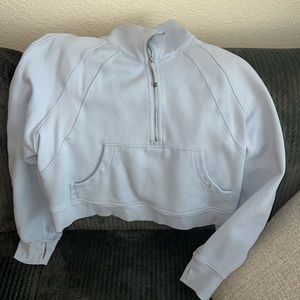 Lululemon Scuba Oversized Funnel Neck Half Zip XL/XXL Light blue